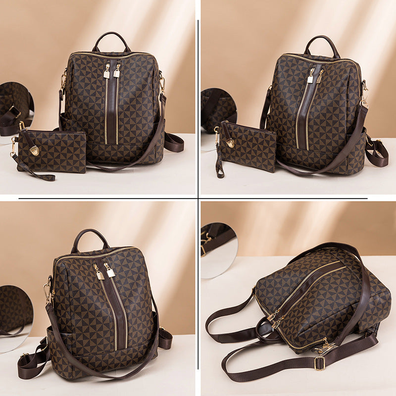 Women's Slouchy Fashion Printed Korean Retro Backpacks