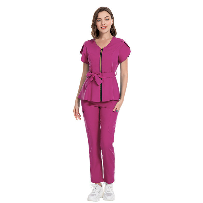 Women's Hospital Sleeve Fashion Operating Stretch Hand Uniform