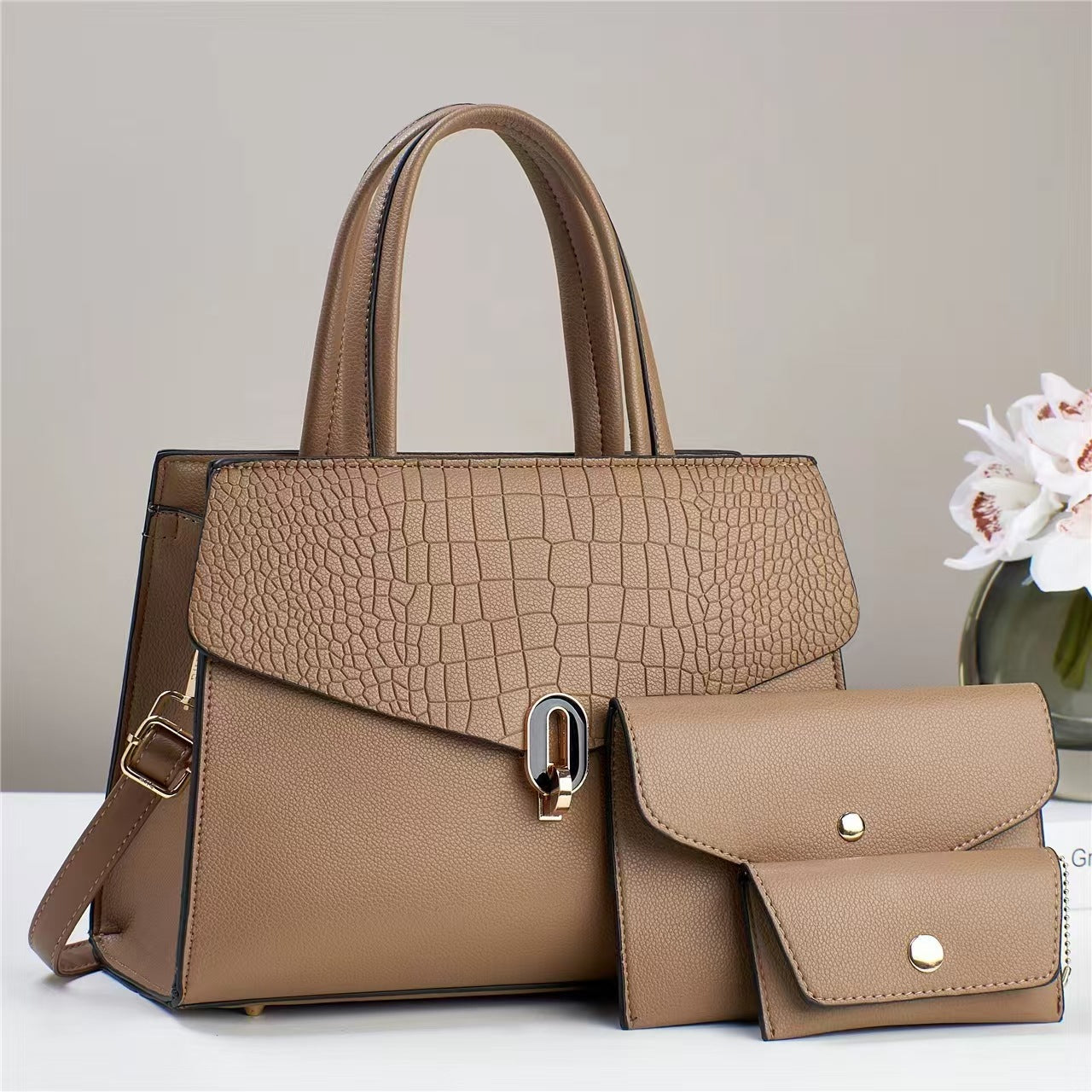 Women's Pretty Durable Elegant Texture Three-piece Handbags
