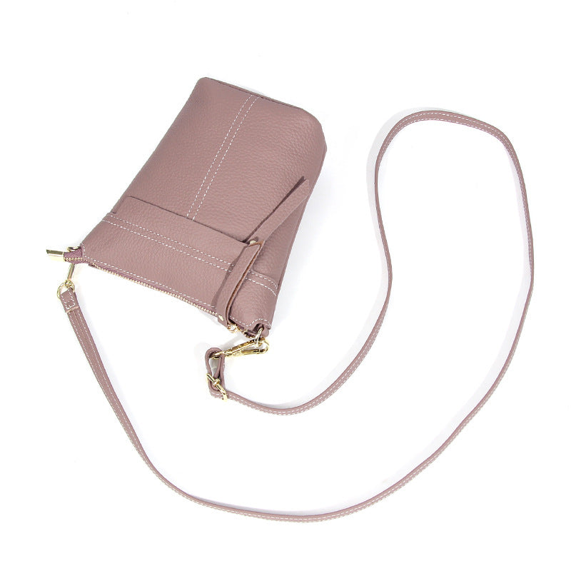 Women's Layer Cowhide Popular Leisure Large Capacity Simple Crossbody Bags