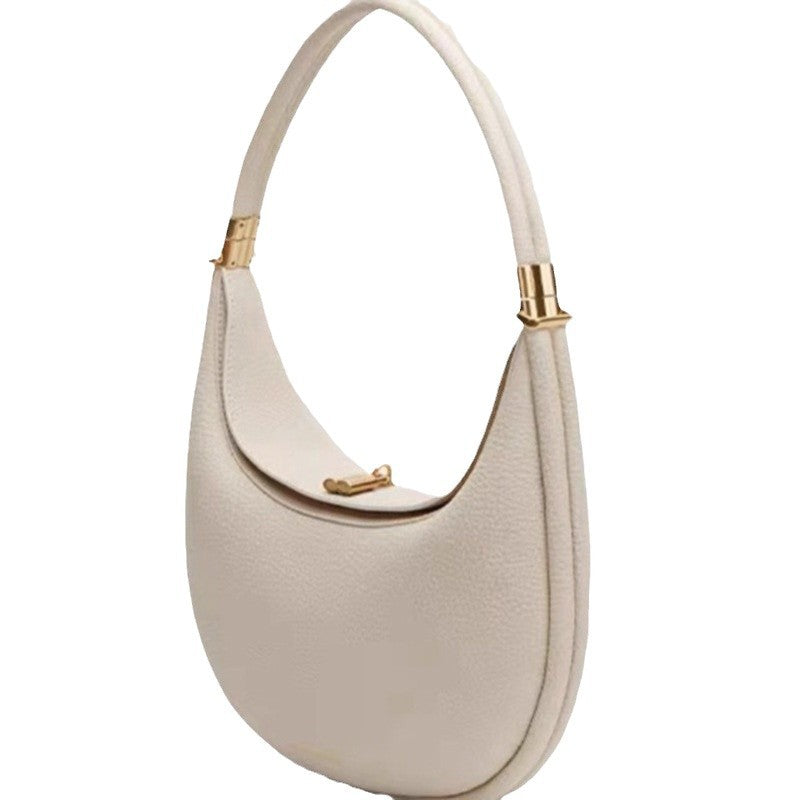 Women's Underarm Female Black Medium-sized Moon Bend Armpit Bags