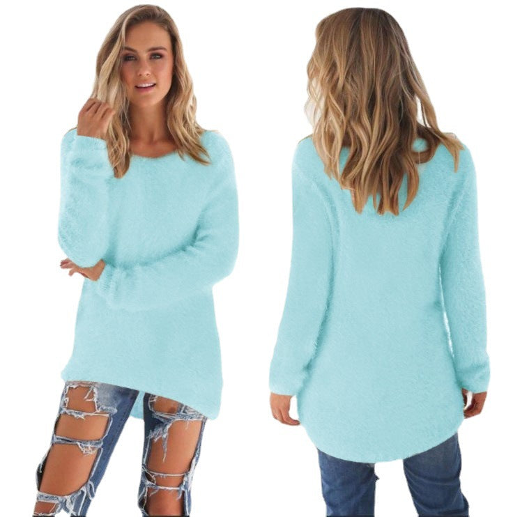 Women's Fashion Solid Color Long Sleeve Sweaters