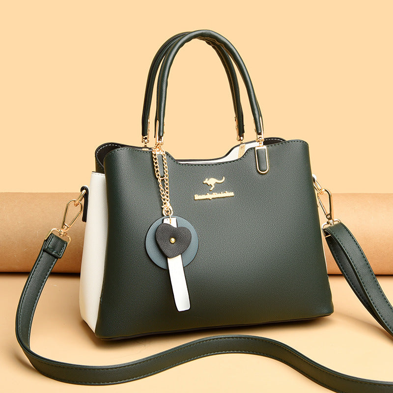 Women's Portable Fashion Color Contrast Elegant Practical Handbags
