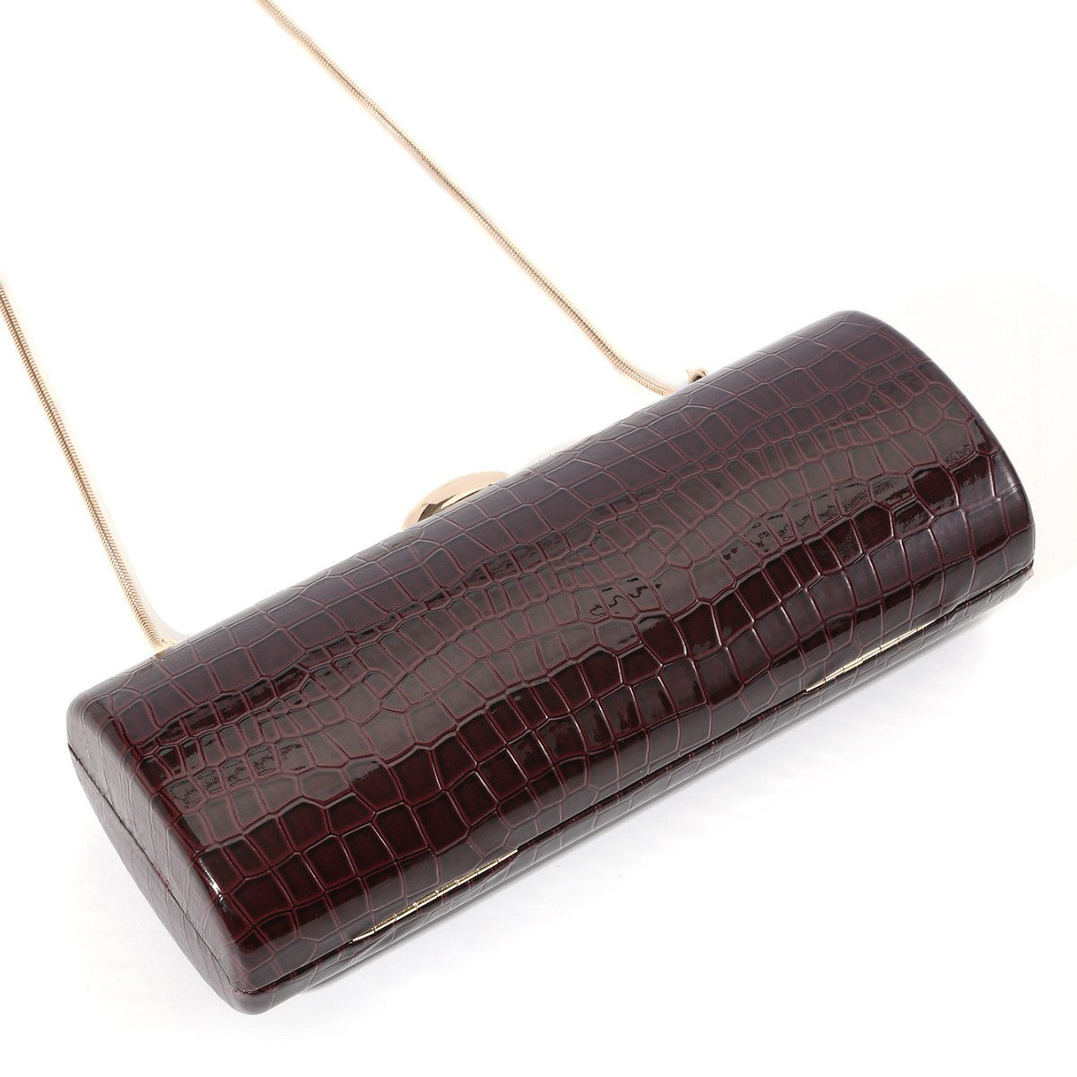 Women's Retro Crocodile Pattern Leather Box Dinner Evening Bags