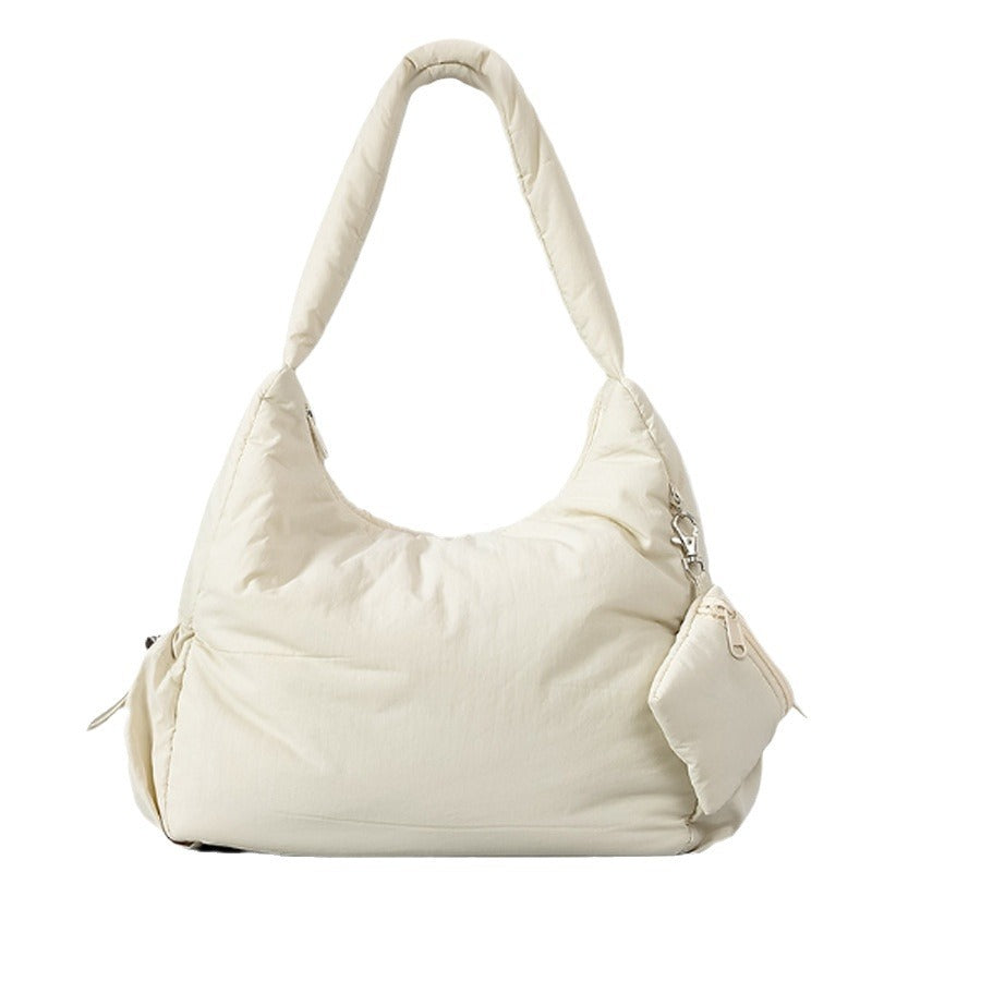 Women's Large Capacity Sponge Soft Trendy Down Shoulder Bags