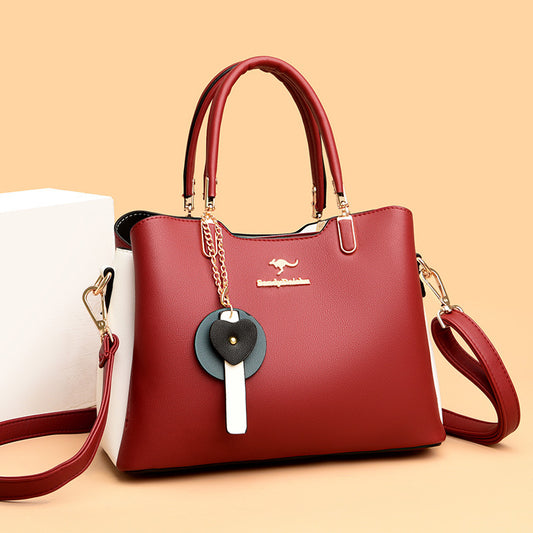 Women's Portable Fashion Color Contrast Elegant Practical Handbags
