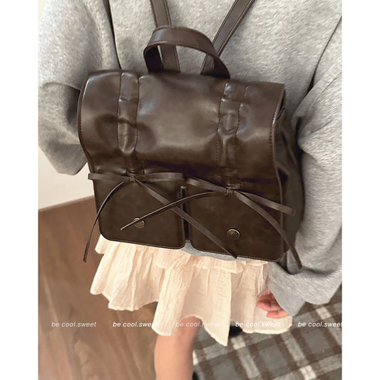 Women's Retro High-grade Pleated Trendy Cool Bow Bags