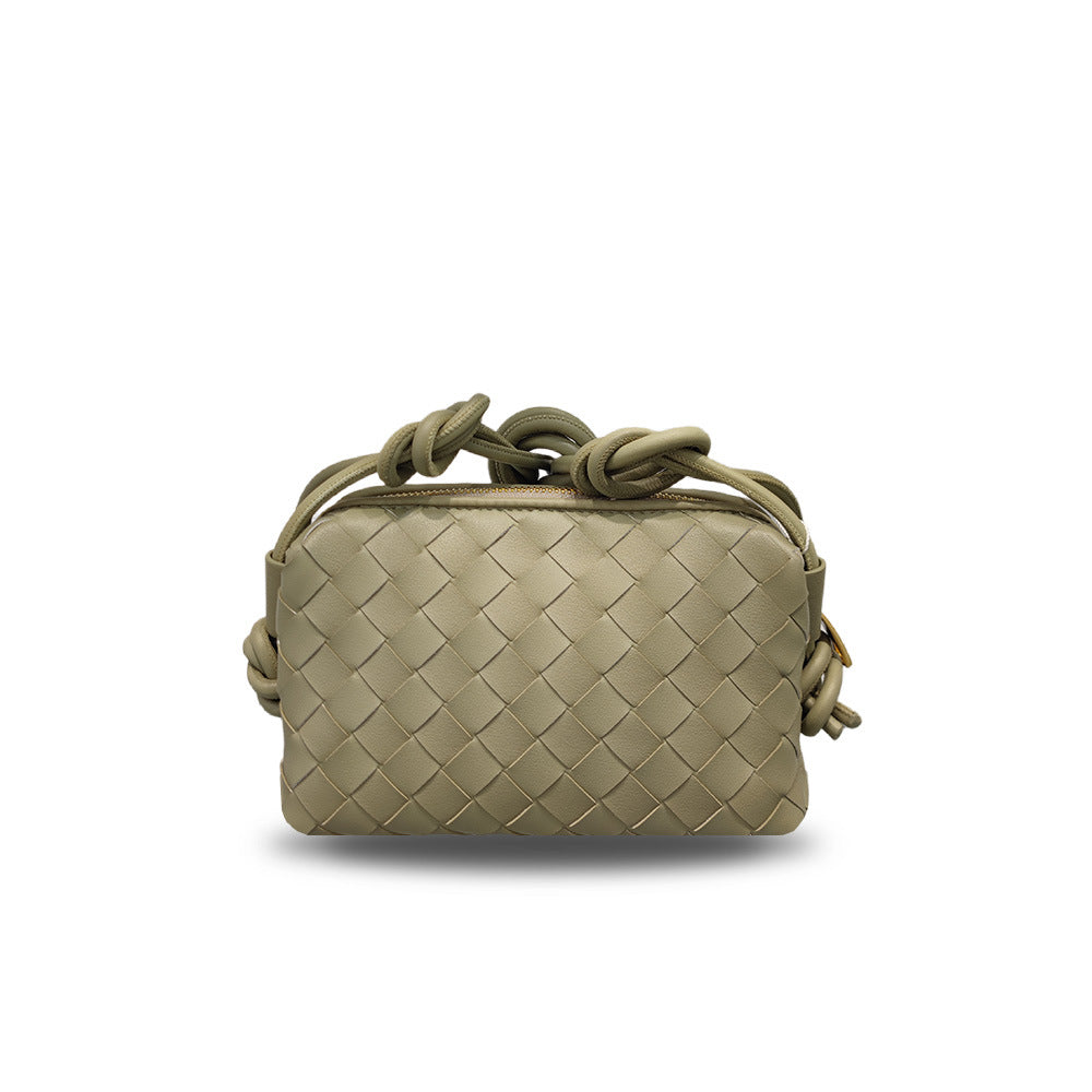 Women's Woven Cloud Genuine Leather Made Korean Shoulder Bags