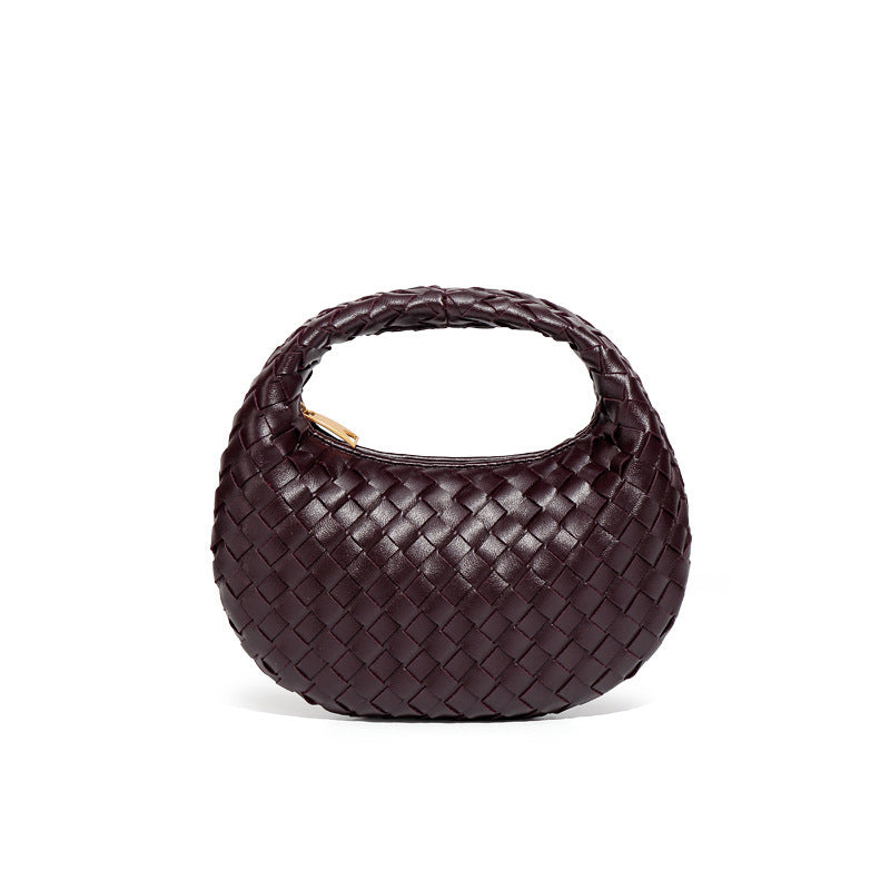 Women's Mini Cute Dumpling Macaron Woven Pouch Crossbody Bags