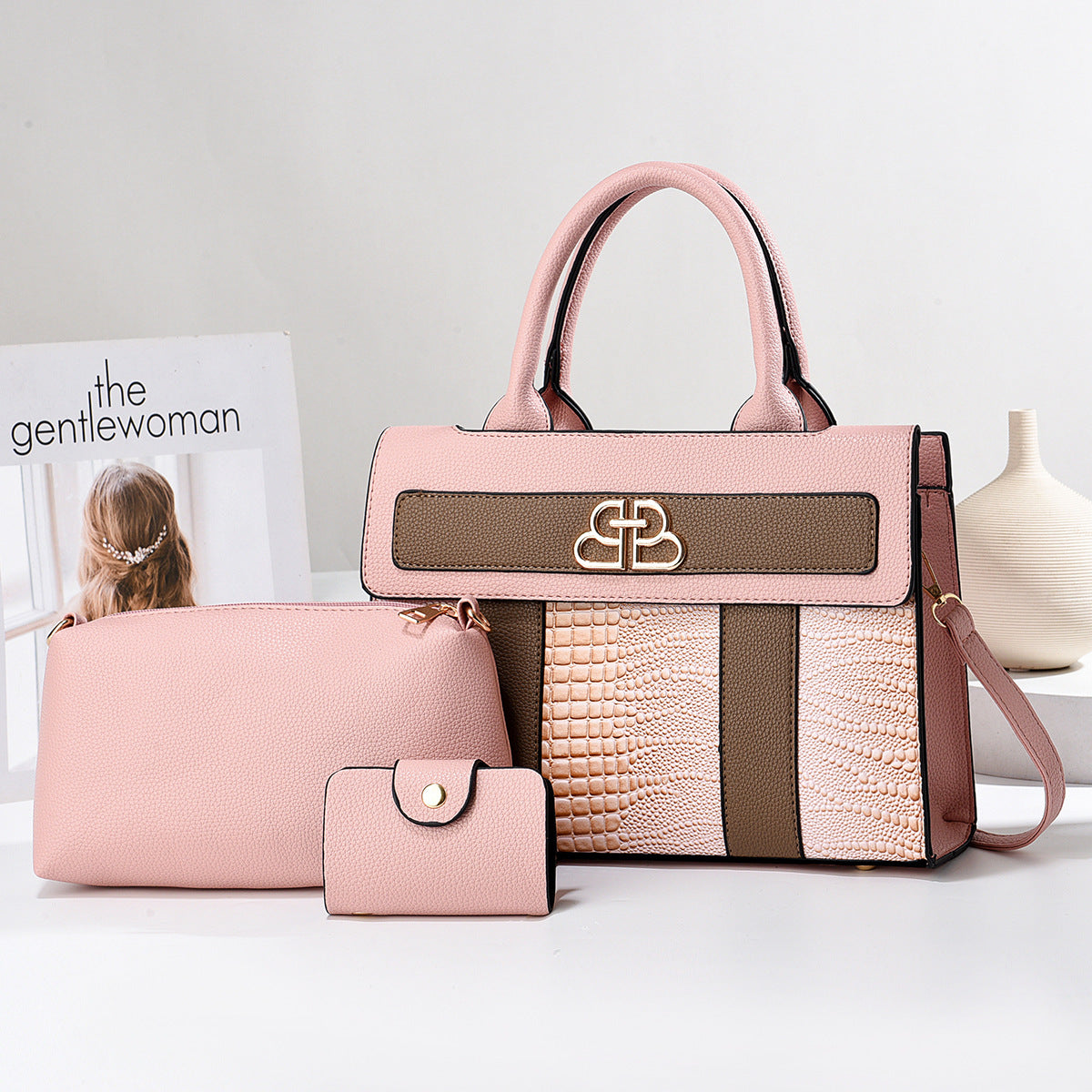 Women's Mother Stitching Stone Pattern Fashion Trendy Small Square Bags