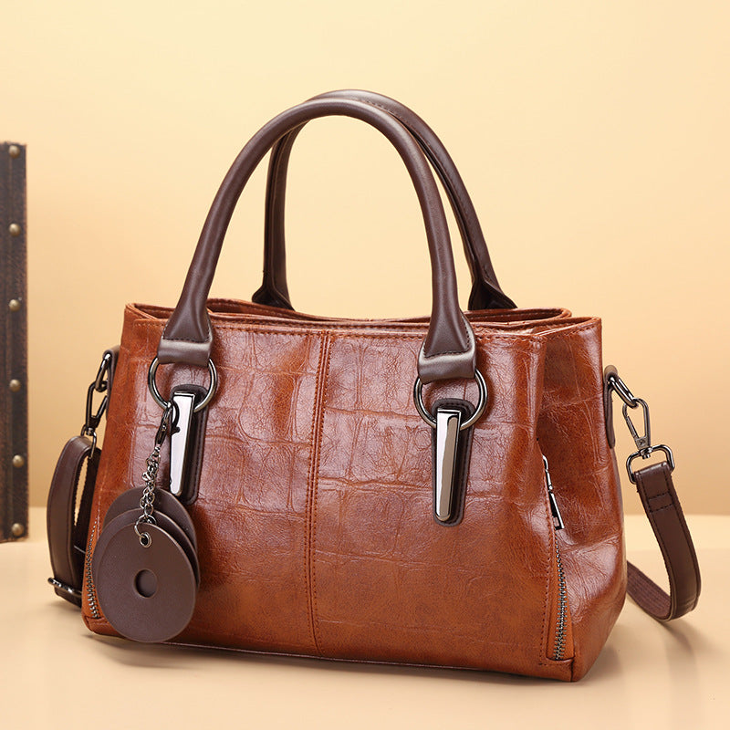 Women's Summer Retro Contrast Color Personality Large Handbags