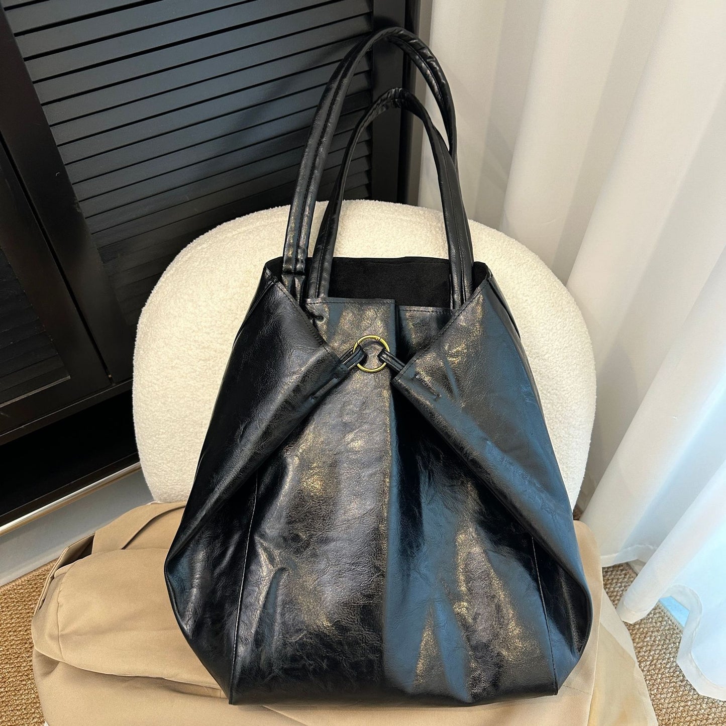 Women's Slouchy Large Capacity Totes Leather Tote Bags