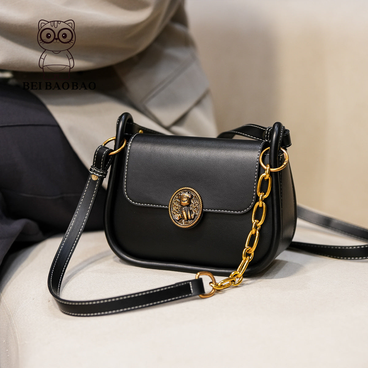 Women's Stylish Source Retro Saddle Simple Crossbody Bags