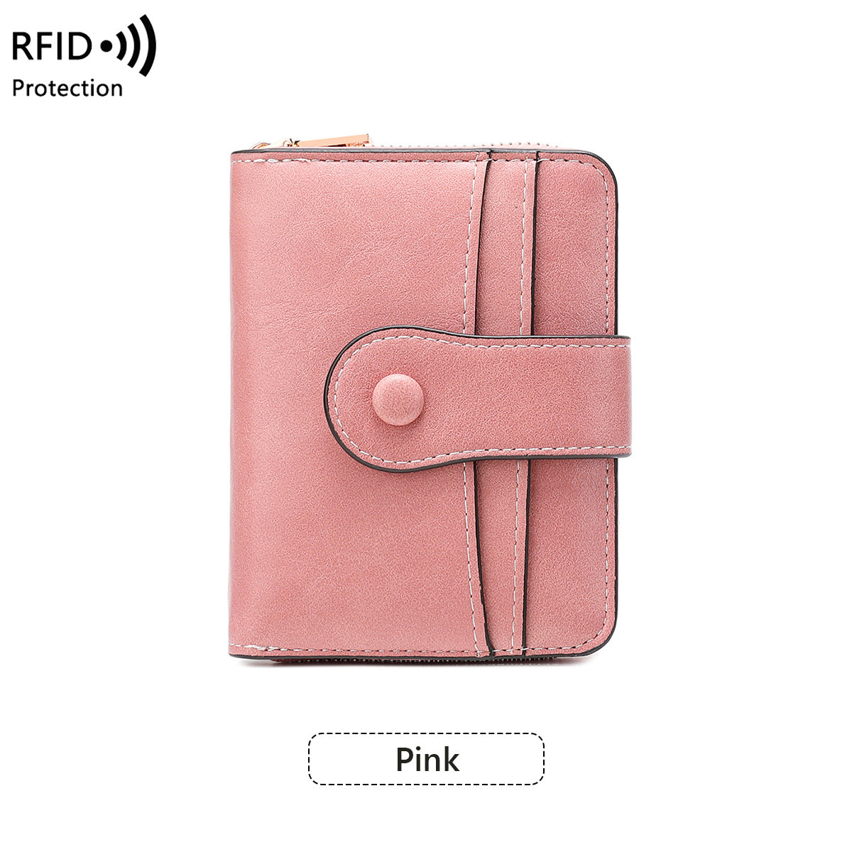 Durable Women's Short Multifunctional Zipper Retro Ladies Wallet