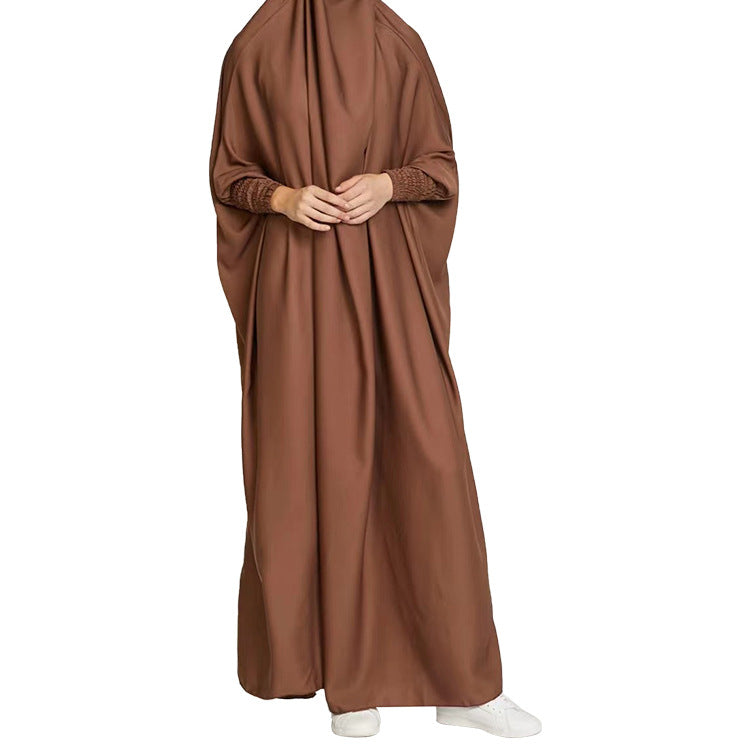 Muslim Elegant Dress Loose Simple Halal Clothing