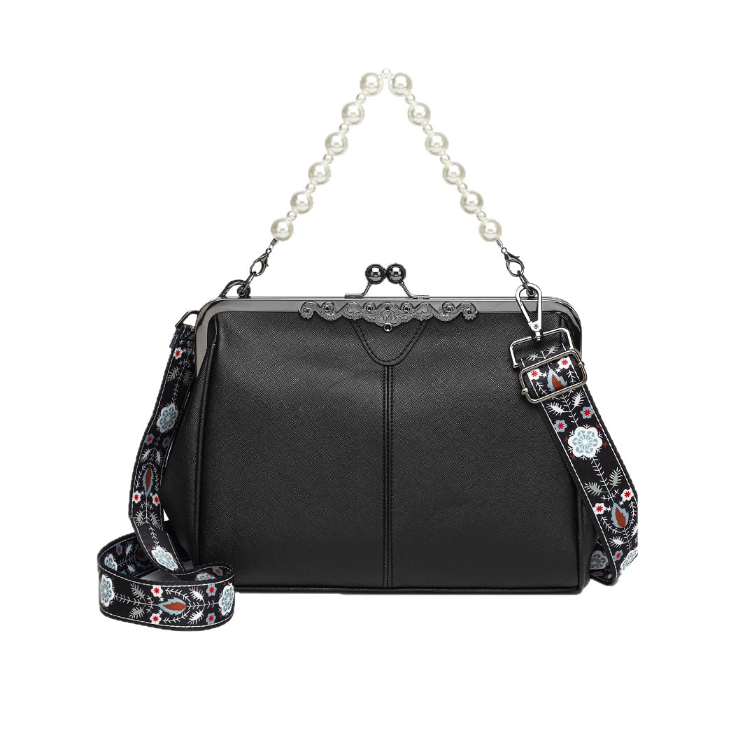 Women's Fashion Portable Clip British Retro Big Bags