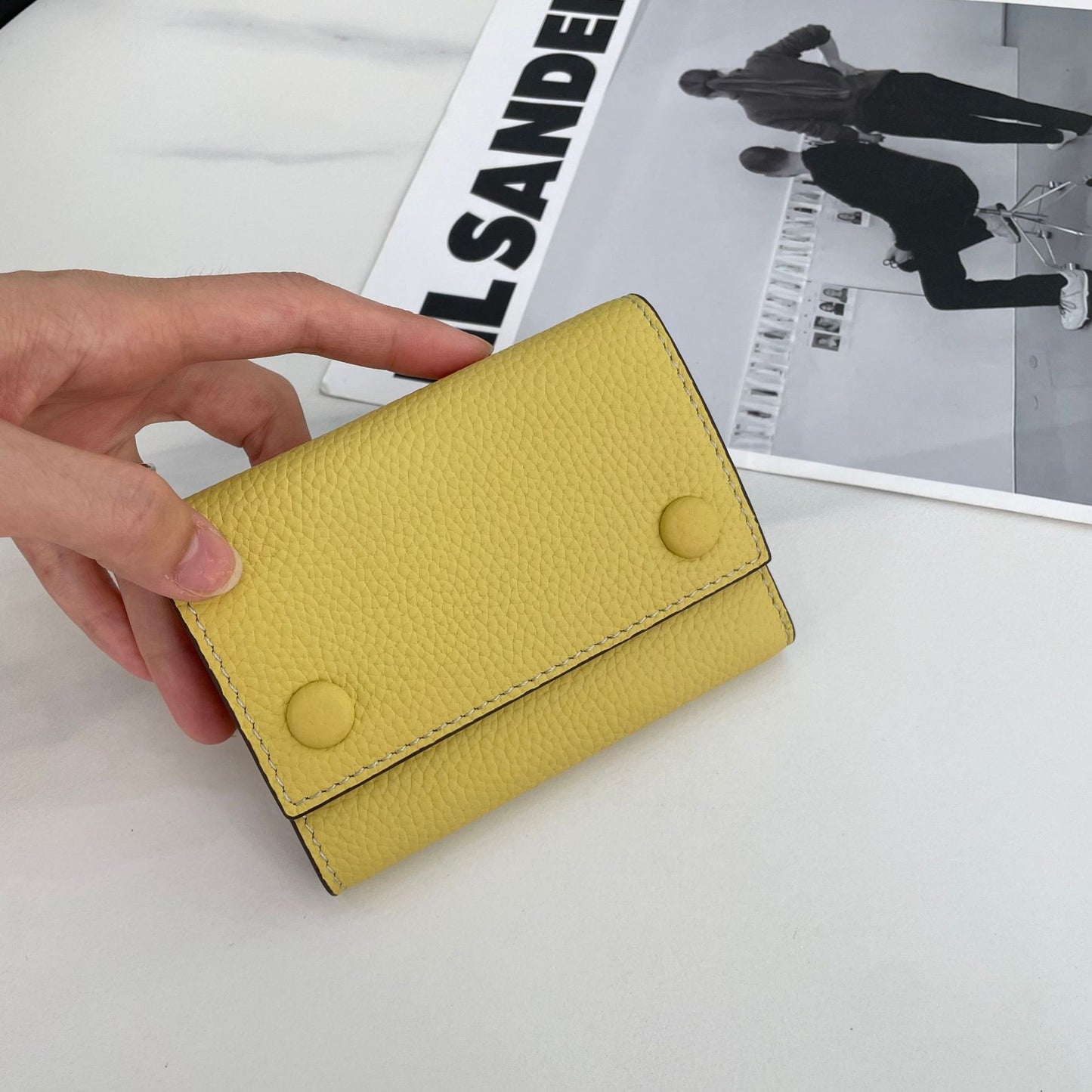 Women's Peas For Genuine Leather Contrast Color Ladies Wallets