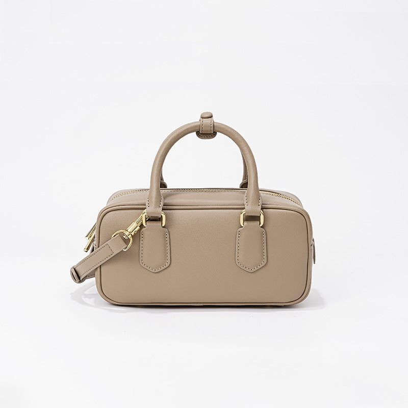 Women's Vintage Boston Bowling Genuine Leather High Handbags