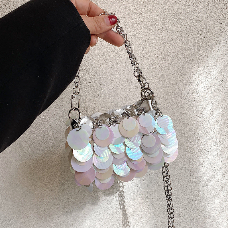 Women's Super Hot Sequin Versatile Personality Small Square Bags