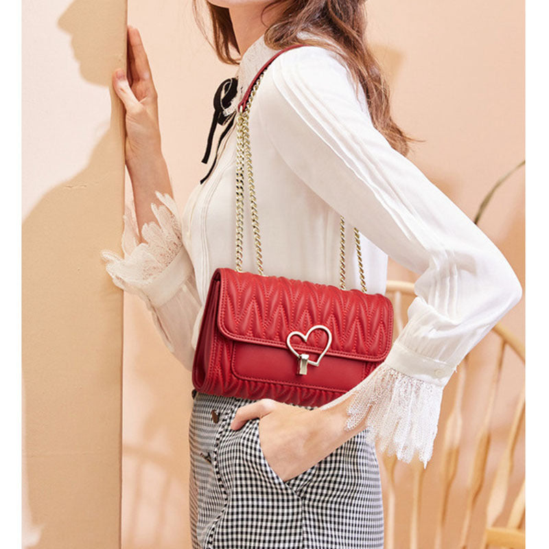 Women's Trendy Stylish Summer Cowhide Leisure Chain Shoulder Bags
