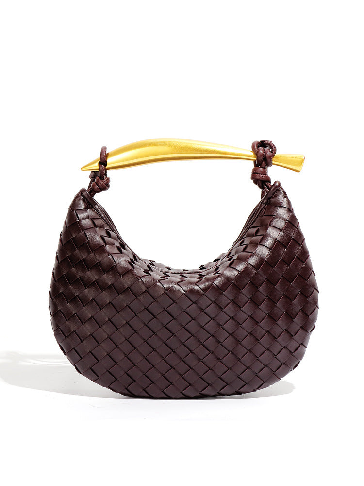 Women's Woven Sardine Simple Fashion Metal Portable Shoulder Bags