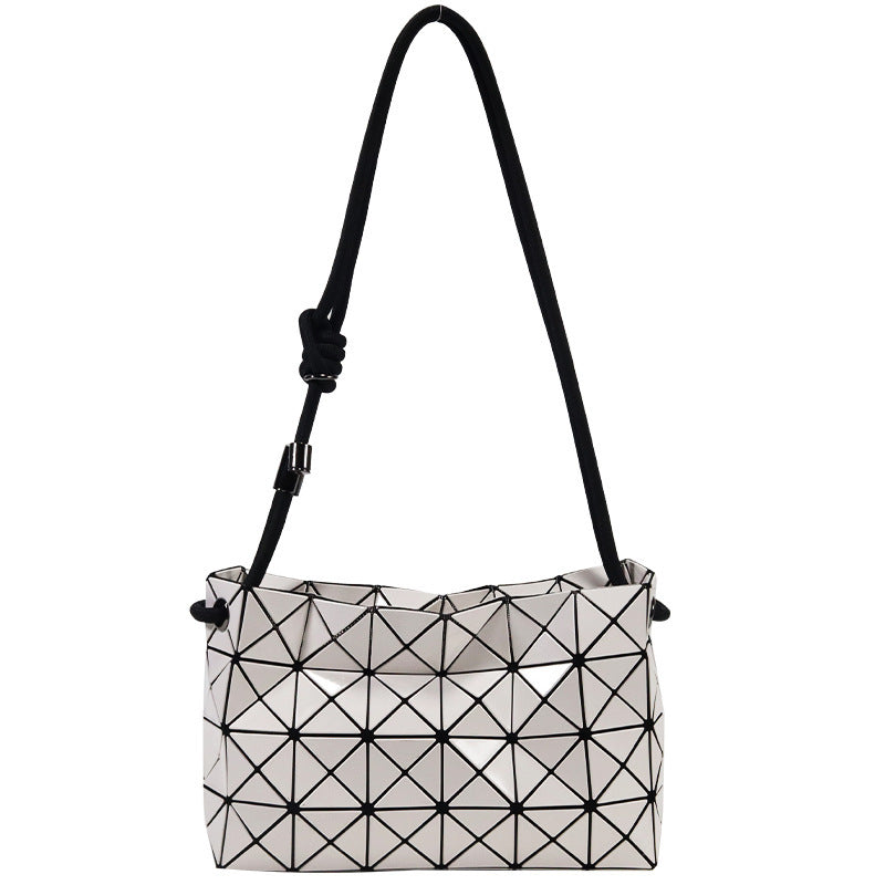Women's Style Geometric Rhombus Drawstring Lifetime Shoulder Bags