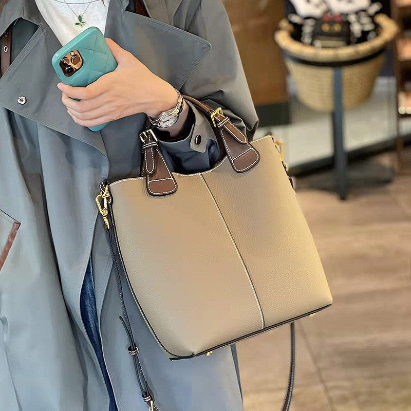 Women's Top Layer Cowhide Premium Commute Large Handbags