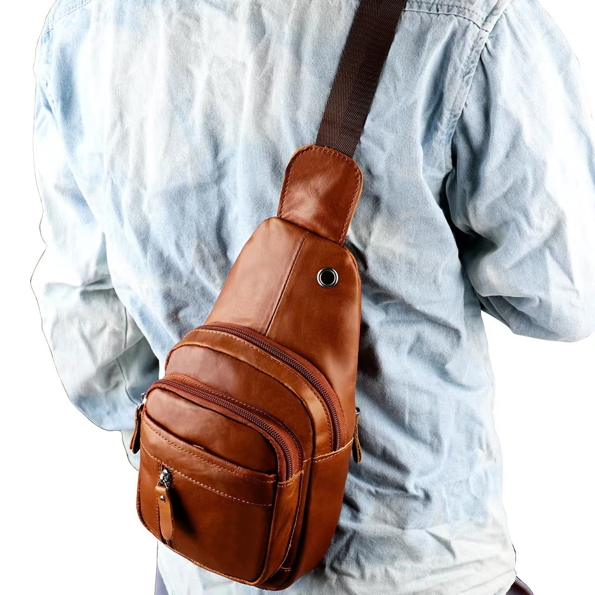 Men's Leather Cattle High Sense Boy Pannier Bags