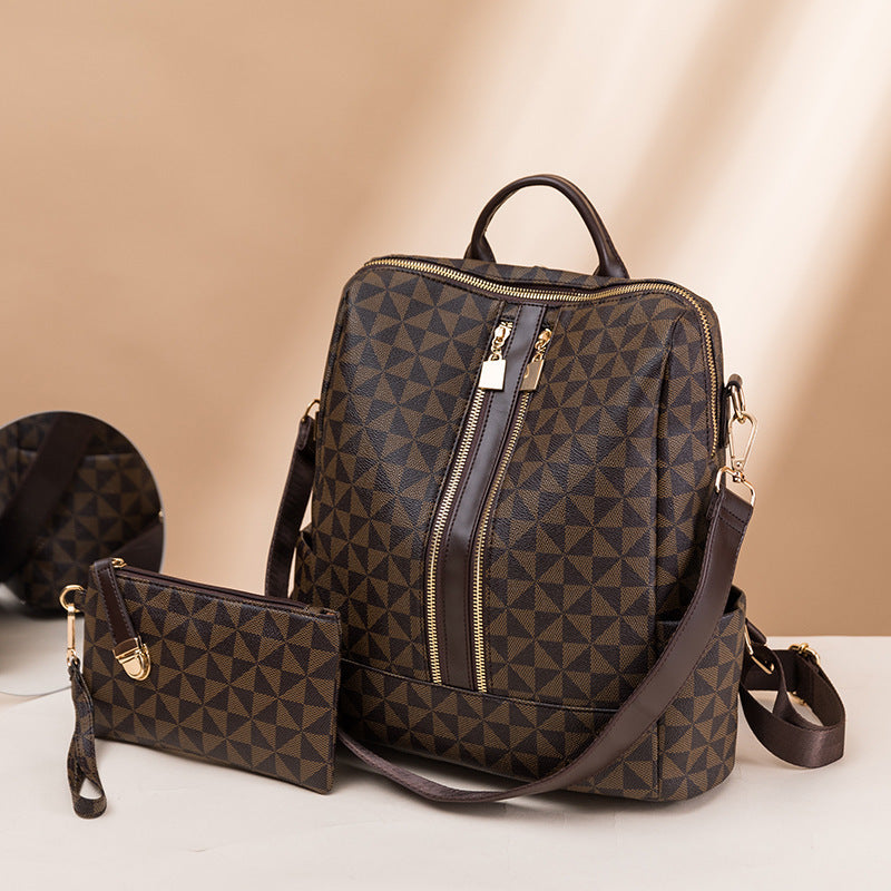 Women's Slouchy Fashion Printed Korean Retro Backpacks
