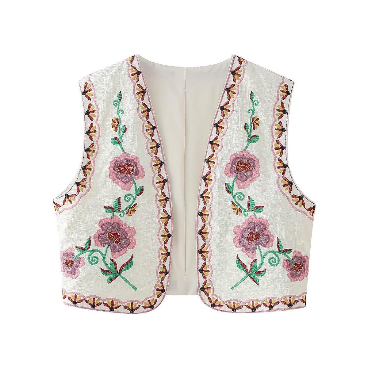 Women's Creative Summer Fashionable Retro Embroidered Vests