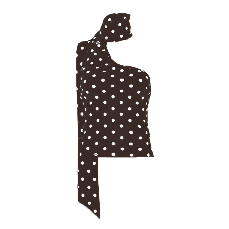 Hot Sexy Leopard Print Scarf Ruffled Spaghetti Tops