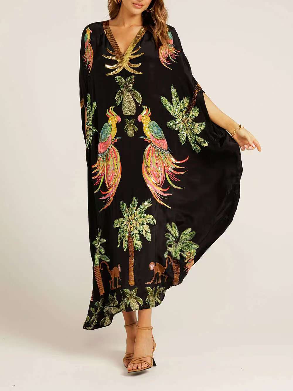 Women's Spring Print Loose Fashion Dress Dresses