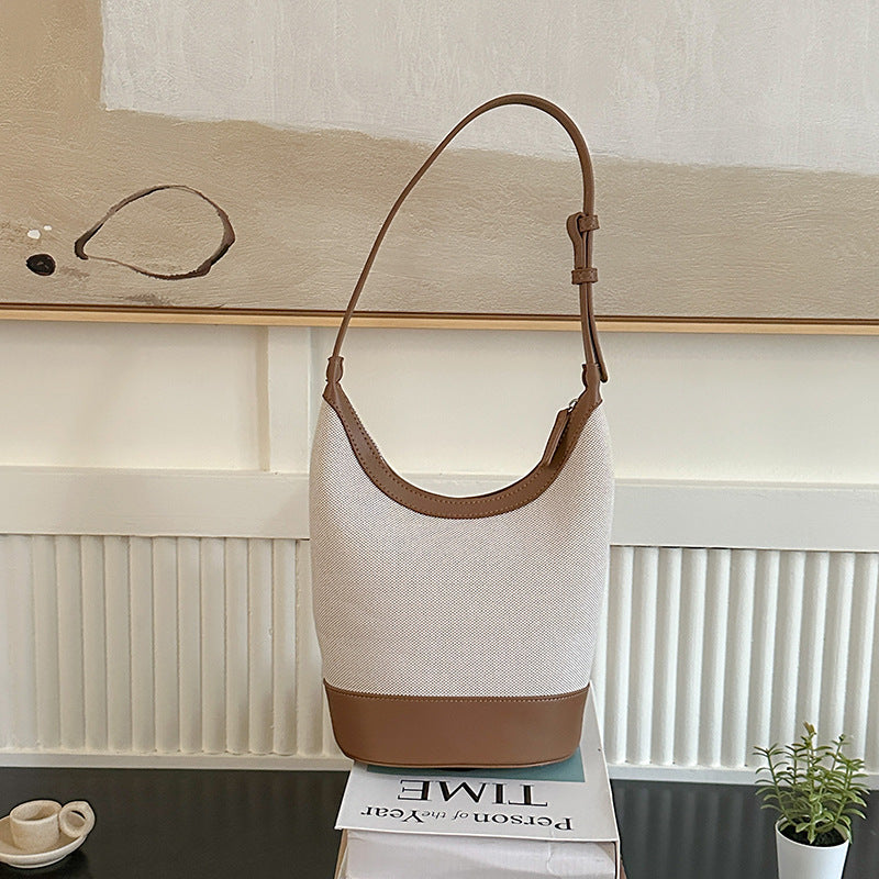 Women's Korean Style Canvas Large Capacity Simple Shoulder Bags