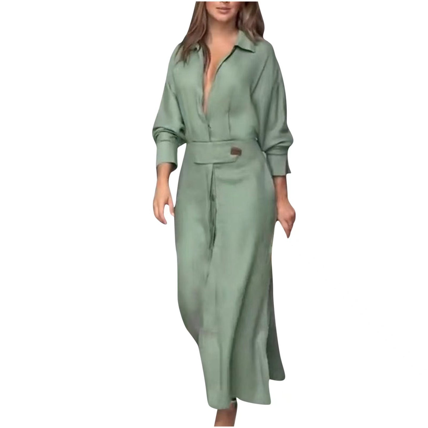 Collar Dress Goddess Temperament Long Sleeve Elegant Slim Dresses