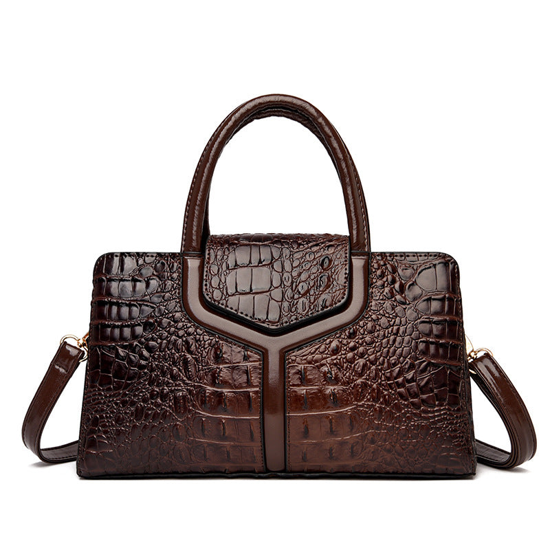 Women's Retro Alligator Print Large Capacity High Bags