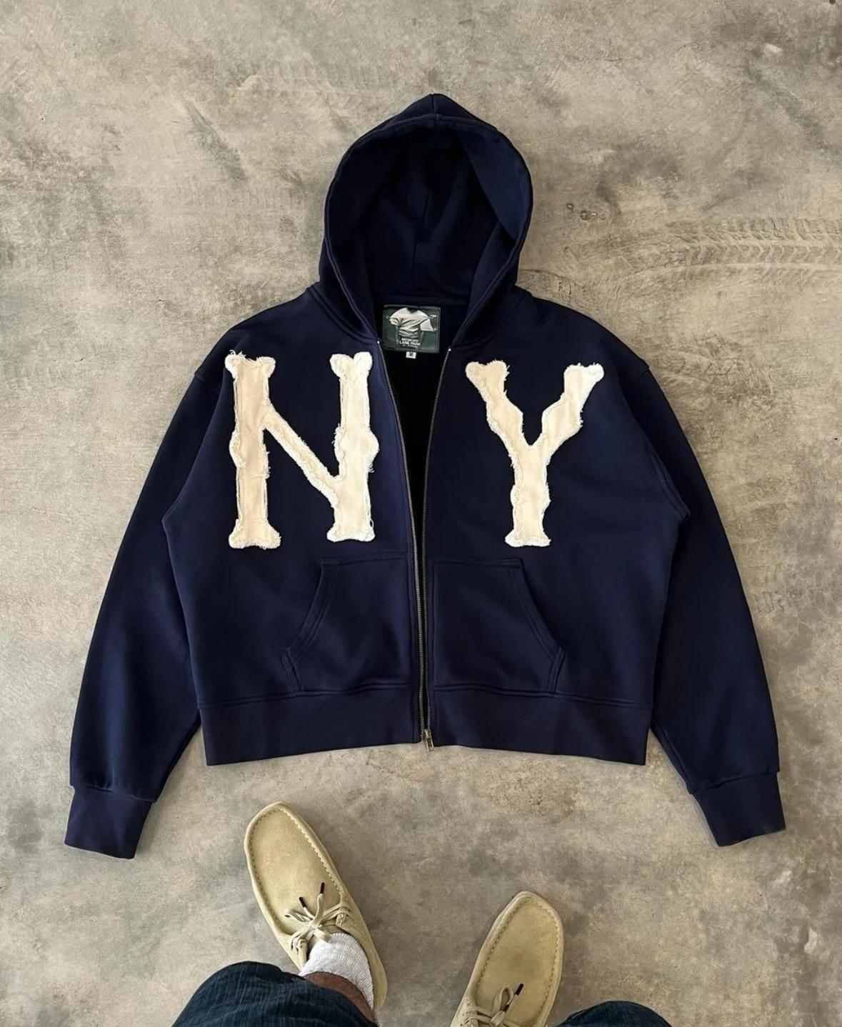 Hooded Full Chain Loose Male Female Sweaters