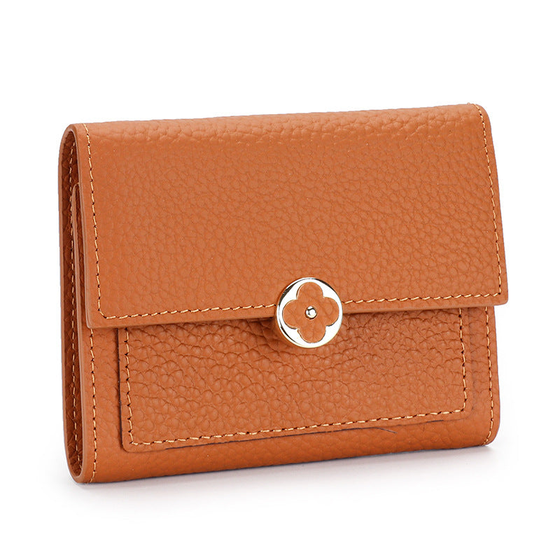 Women's Leather Short Soft Cowhide Pure Ladies Wallets