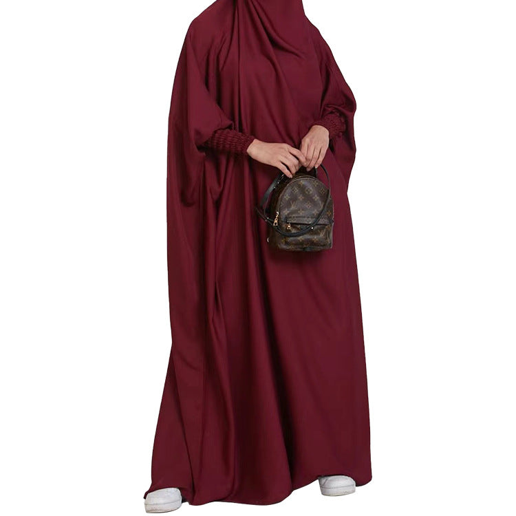 Muslim Elegant Dress Loose Simple Halal Clothing