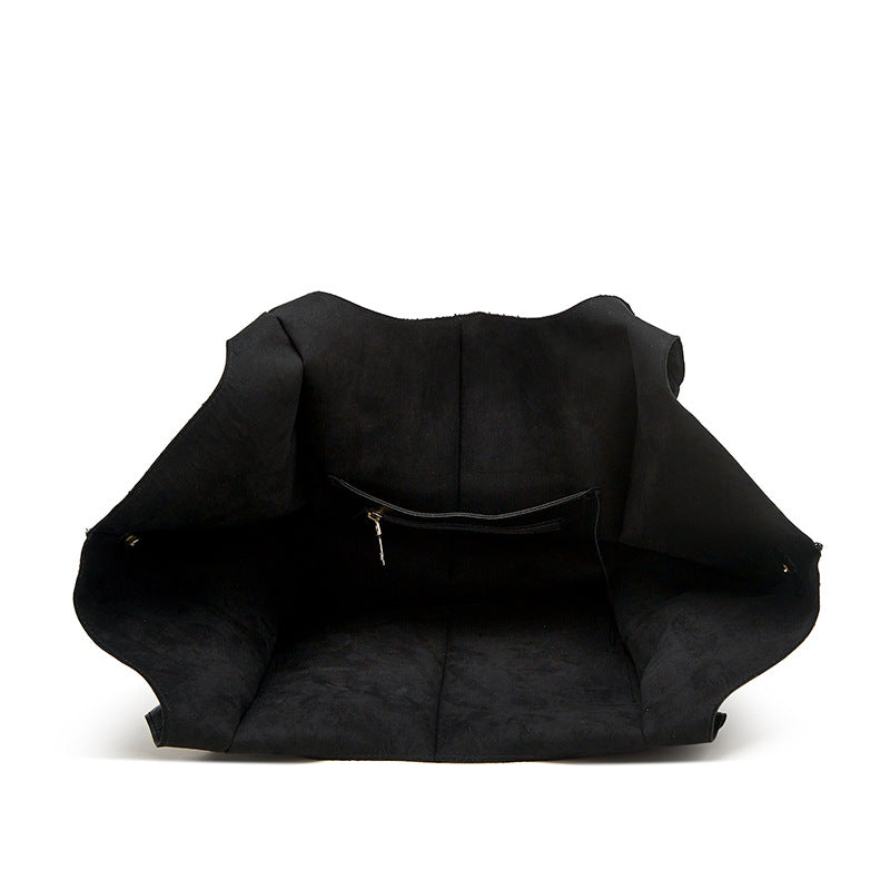 Women's Retro Simple Big Soft Leather Large Handbags