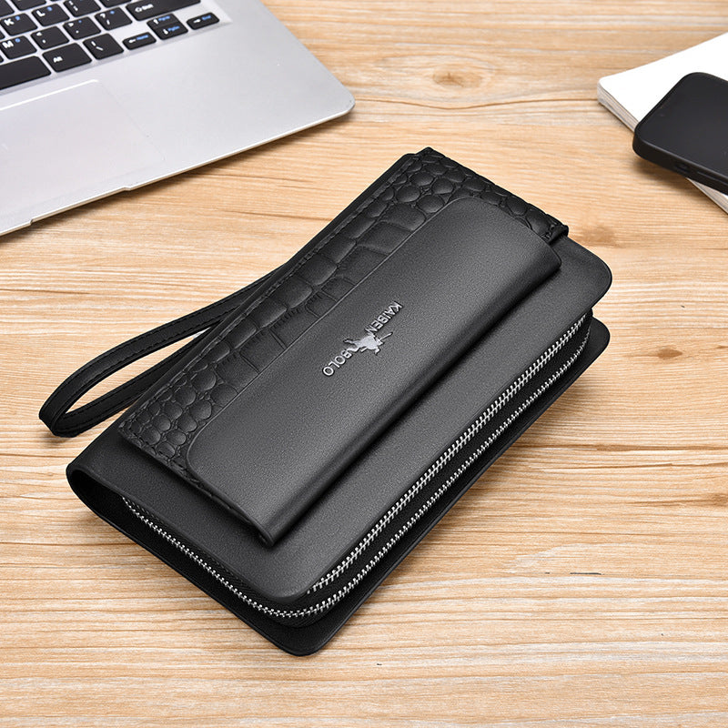 Men's Long Clutch Large Capacity Multiple Slots Men's Handbags
