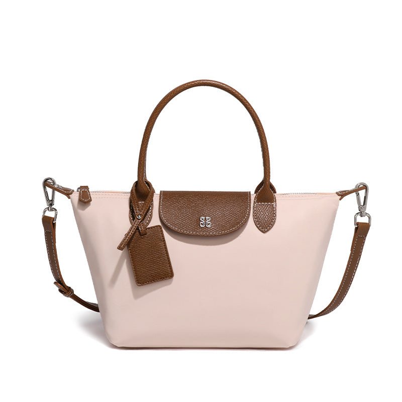 Women's Trendy Nylon Dumplings Fashionable Simple Contrast Handbags