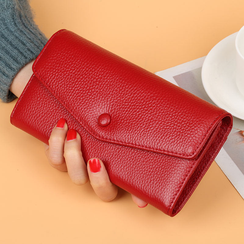 Women's Mid-length 2 Fold Envelope Multi Slots Ladies Wallets