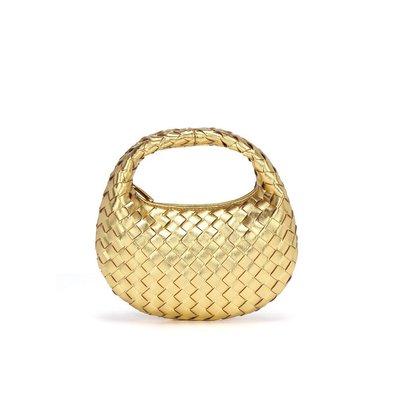 Women's Mini Cute Dumpling Macaron Woven Pouch Crossbody Bags