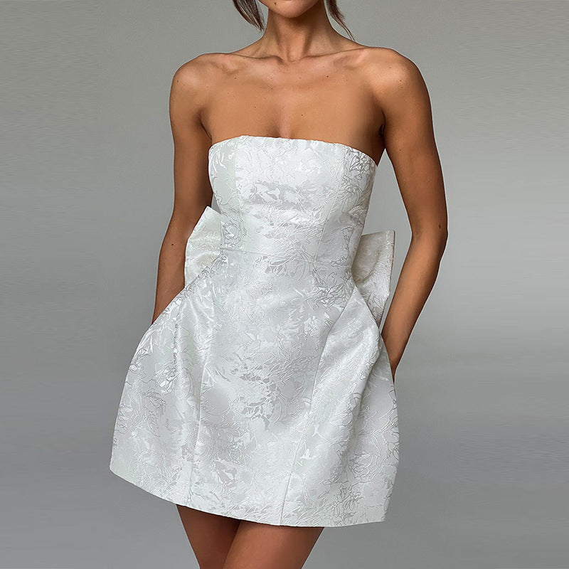 Women's Summer Fashion Style Elegant Sexy Jacquard Dresses