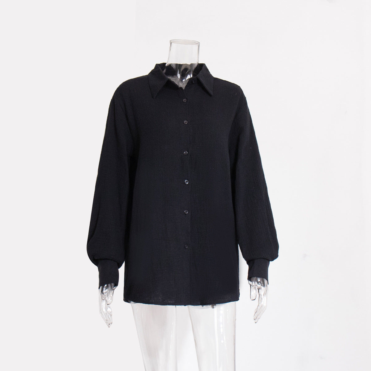 Cotton Crepe Shirt Spring Comfortable Loose Blouses