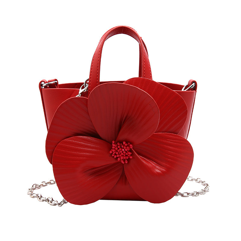 Women's Cute High-grade Three-dimensional Flower Hand-held Banquet Handbags