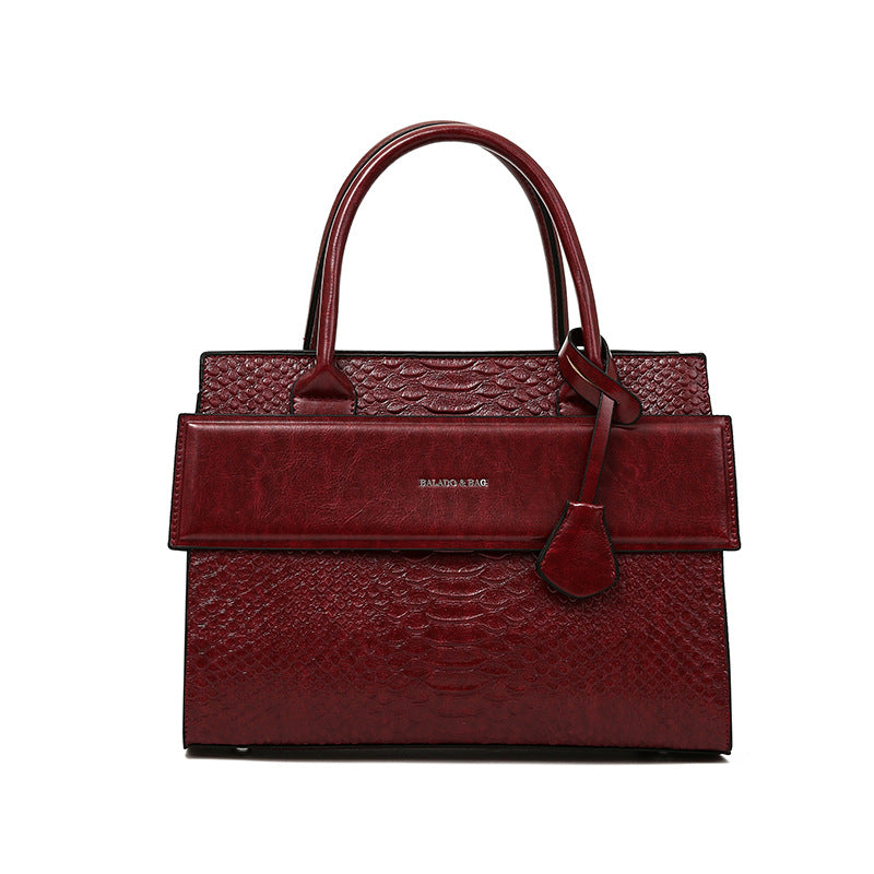 Women's Retro Match Sets Oily Leather Shoulder Bags