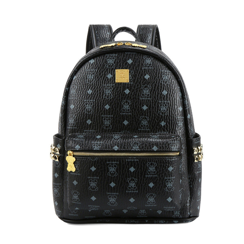 Women's Bear Fashion Printing Large Capacity For Backpacks