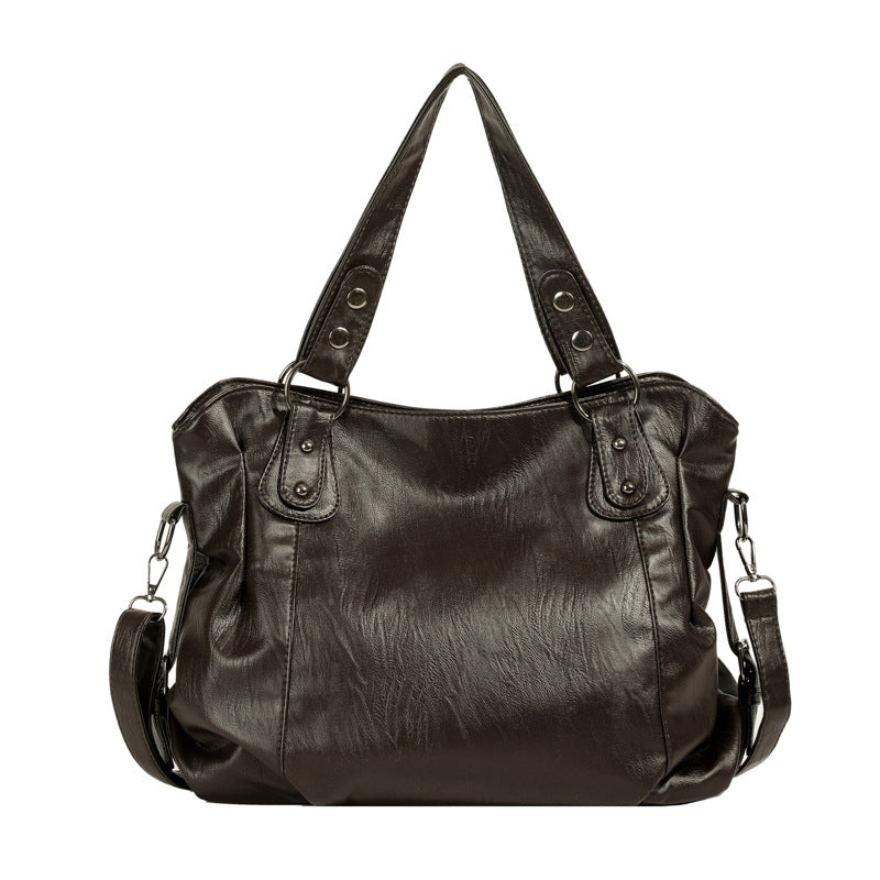 Women's Texture Portable Commuter Underarm Large Capacity Bags