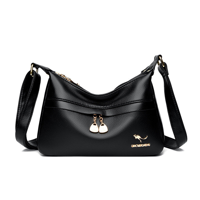 Women's Simple Large Capacity Mother Soft Leather Crossbody Bags